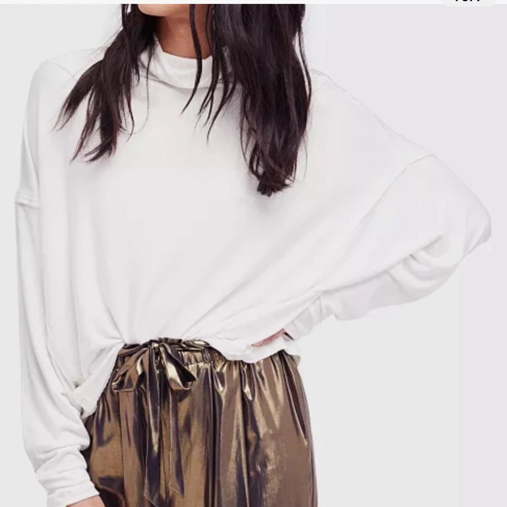 Free People We The Free Alameda Oversized Pullover Turtleneck Top Women’s Medium
